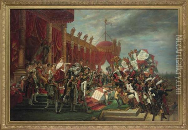 The Distribution Of The Eagle Standards Oil Painting - Jacques Louis David