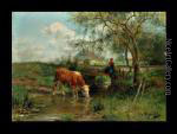 Landliche Idylle Oil Painting - Karl Stuhlmuller