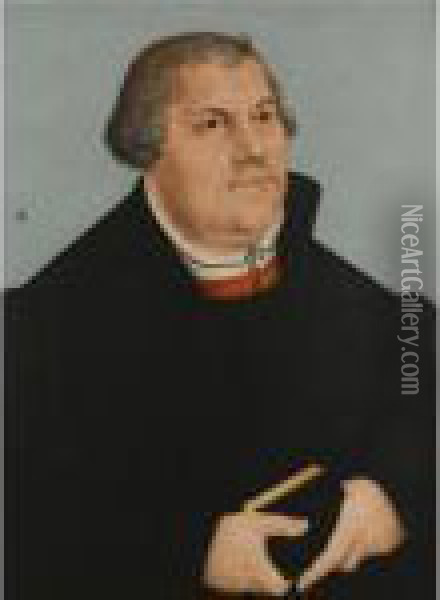 Portrait Of Martin Luther Oil Painting - Lucas The Elder Cranach