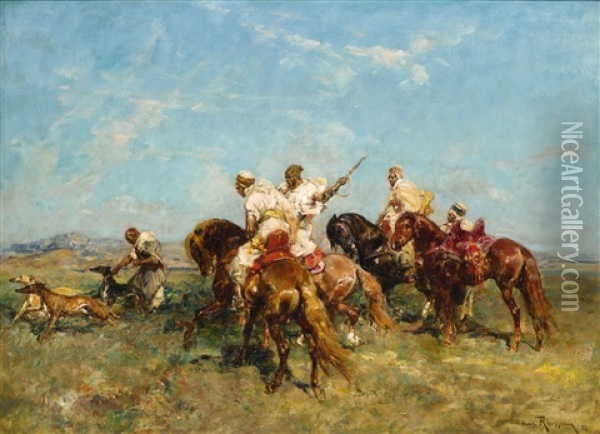 The Gazelle Hunt Oil Painting - Henri Rousseau