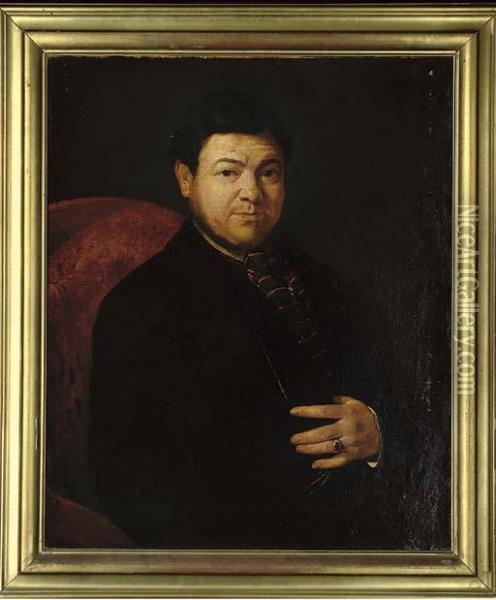 Portrait Of A Gentleman Oil Painting - Franz von Lenbach