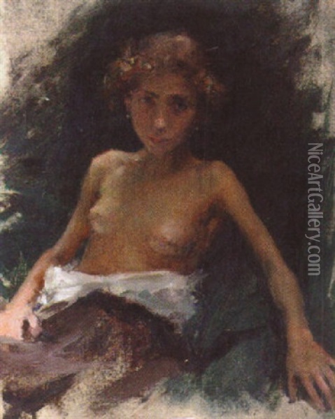 Kvinnlig Modell Oil Painting - Hanna (Hirsch) Pauli