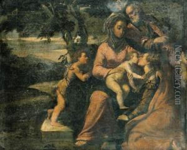 Scarsello, I. Oil Painting - Ippolito Scarsella (see Scarsellino)
