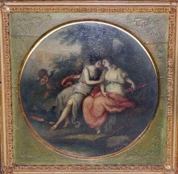Diana And Actaeon Oil Painting - Francesco Bartolozzi