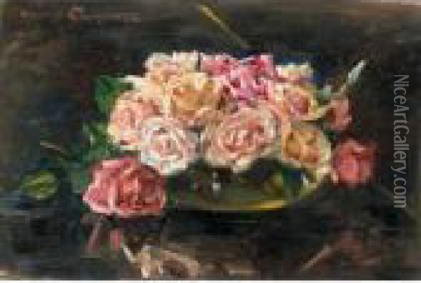 Rosen (roses) Oil Painting - Lovis (Franz Heinrich Louis) Corinth