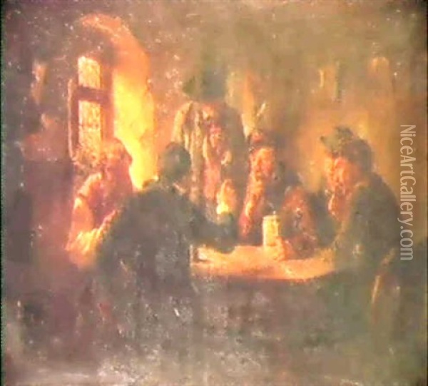 Im Wirtshaus Oil Painting - Hugo Wilhelm Kauffmann