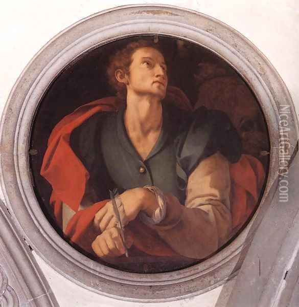 St Luke Oil Painting - (Jacopo Carucci) Pontormo