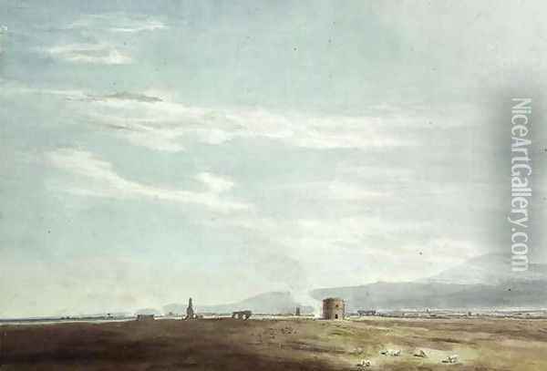 Landscape with Ruins Oil Painting - John Robert Cozens