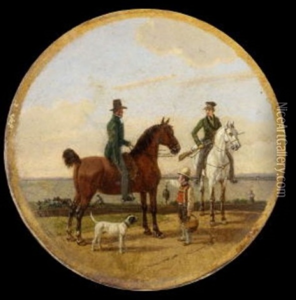 Begegnung Von Reiter Und Jager Oil Painting - Wilhelm Alexander Wolfgang von Kobell