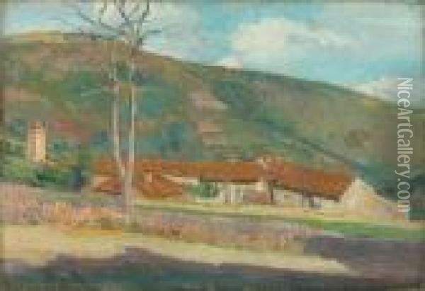 Landscape, Upper St. Tropez Oil Painting - Hippolyte Petitjean
