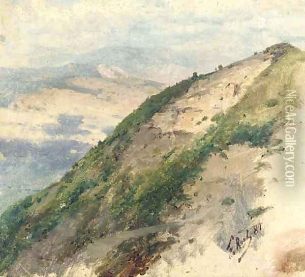 Caucasian landscape Oil Painting - Franz Roubaud