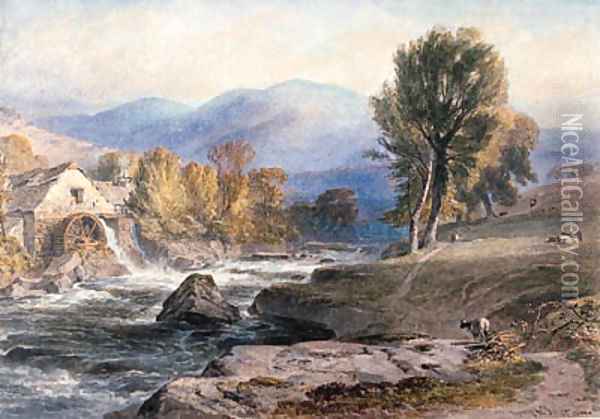 The Old Mill, North Wales Oil Painting - George Arthur Fripp