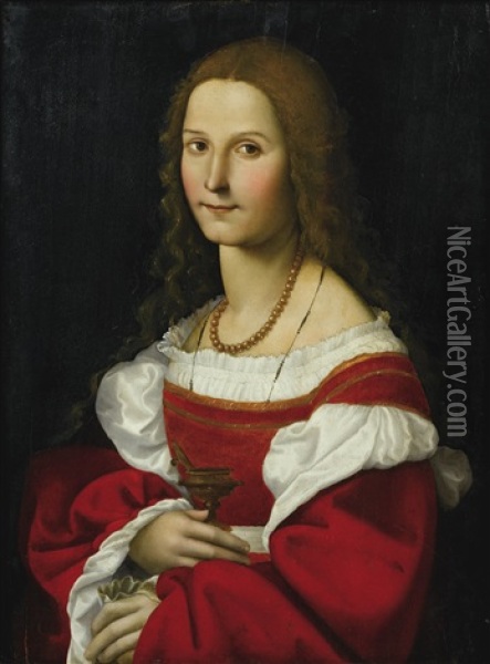 Marie-madeleine Oil Painting - Giovanni Francesco Caroto