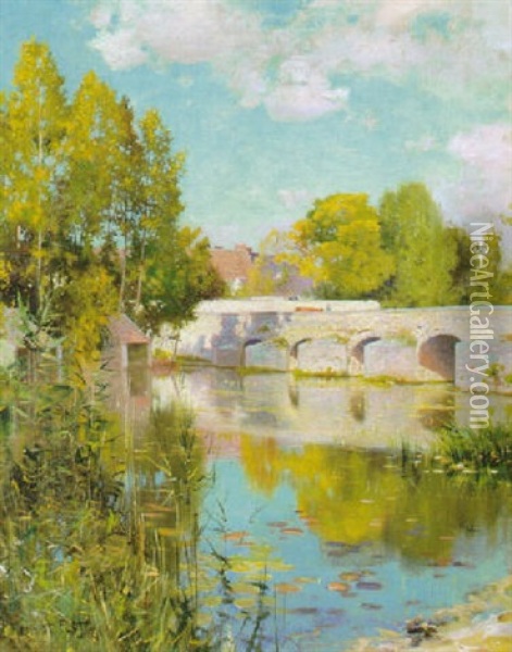 Summer Reflection Oil Painting - Ernest Parton