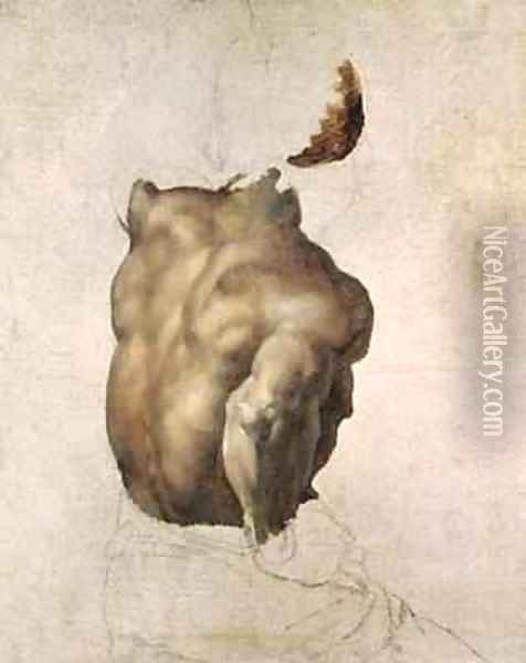 Study of a Torso for The Raft of the Medusa Oil Painting - Theodore Gericault