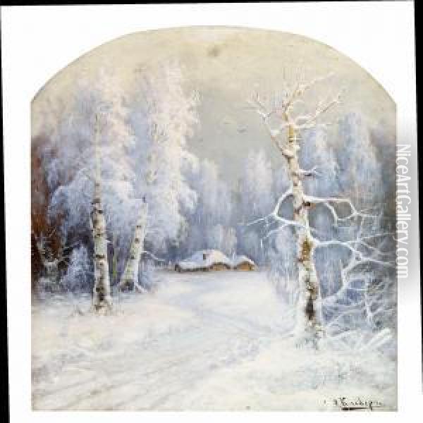 Russian Summer And Winter Landscapes Oil Painting - Karl Rosen