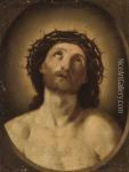 Ecce Homo, In A Feigned Oval Oil Painting - Guido Reni