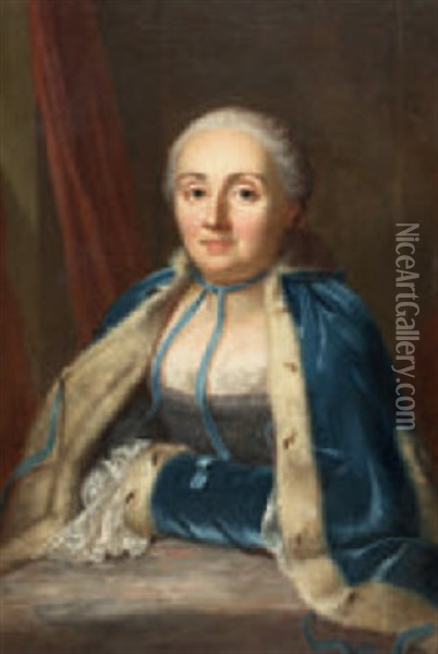 Bildnis Der Anna Elisabeth Von Graffenried Oil Painting - Emmanuel Jakob Handmann