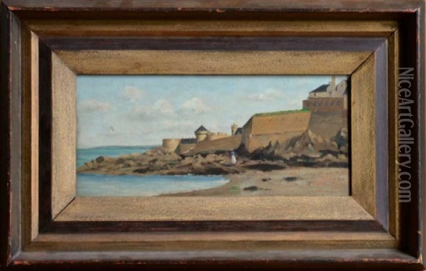 View Of Saint Malo Oil Painting - Charles Francois Daubigny