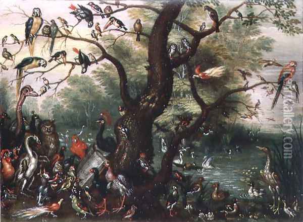 Concert of Birds 2 Oil Painting - Jan van Kessel