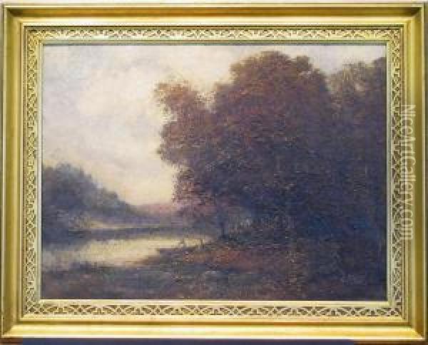 Brown October Oil Painting - George A. Traver
