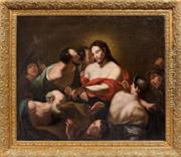 La Capture Du Christ Oil Painting - Bernardo Strozzi