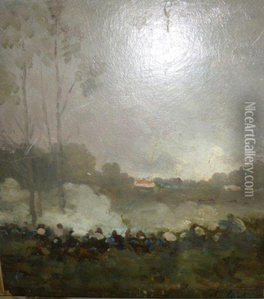 Tirailleurs Embusques Oil Painting - Alphonse Chigot