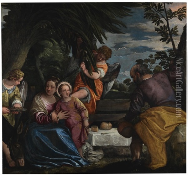 The Rest On The Return From Egypt Oil Painting - Paolo Veronese