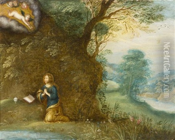 The Annunciation Oil Painting - Peeter Van Avont