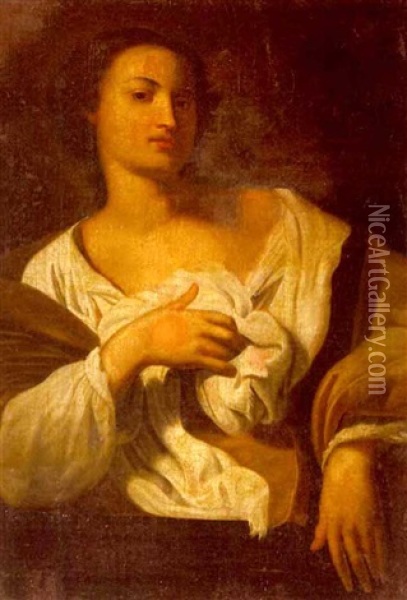 St. Agatha Oil Painting - Francesco Guarino