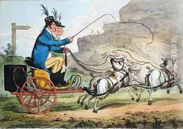 A Welch Tandem 2 Oil Painting - James Gillray