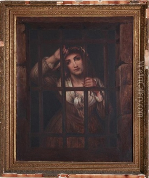 Charlotte Corday In Prison (after Charles Louis Muller) Oil Painting - Thomas Wightman