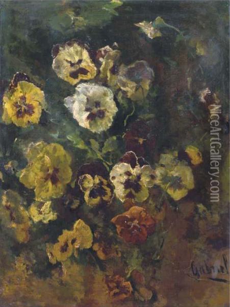 Fiolen: Vibrant Violets Oil Painting - Paul Joseph Constantine Gabriel
