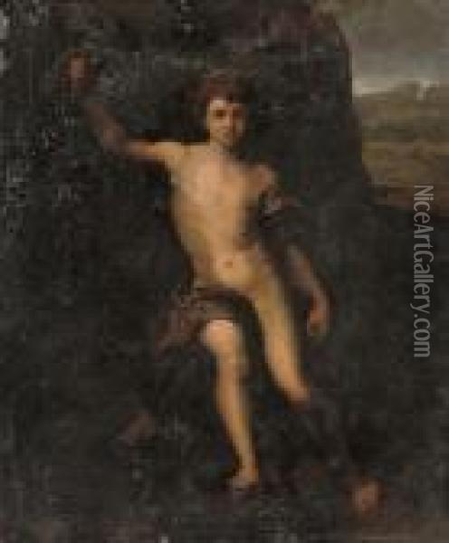Saint John The Baptist In The Wilderness Oil Painting - Raphael (Raffaello Sanzio of Urbino)