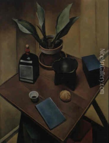 Stilleben I/1924 Oil Painting - Alexander Kanoldt