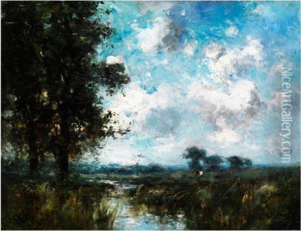 Landschaft In Stilart Der Paysage Intime Oil Painting - George Boyle