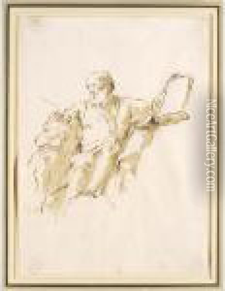 St. Mark The Evangelist Oil Painting - Giovanni Domenico Tiepolo