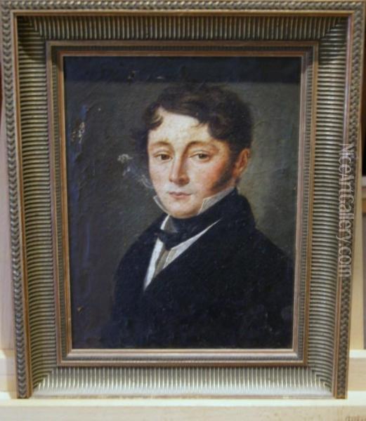 Portait De Jeune Homme Oil Painting - Jean-Jacques Lacoste-Rigail