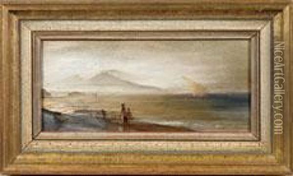 Landschaftsstudie Aus Der Bucht Von Neapel Oil Painting - Oswald Achenbach