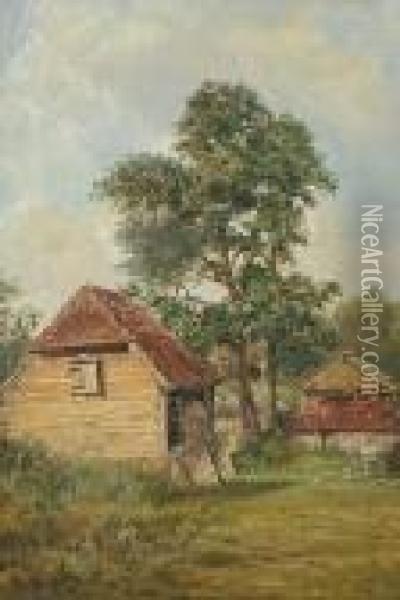 A View Of A Farm Oil Painting - William Leighton Leitch