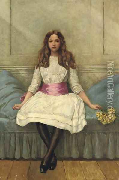 Portrait of Irene Spencer Oil Painting - Sir Philip Burne-Jones