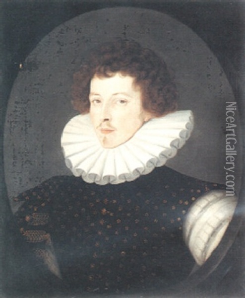 Portrait Of Sir Henry Kingsmill Oil Painting - William (Sir) Segar