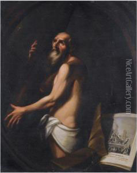 Saint Andrew Oil Painting - Juan Rodriguez Juarez