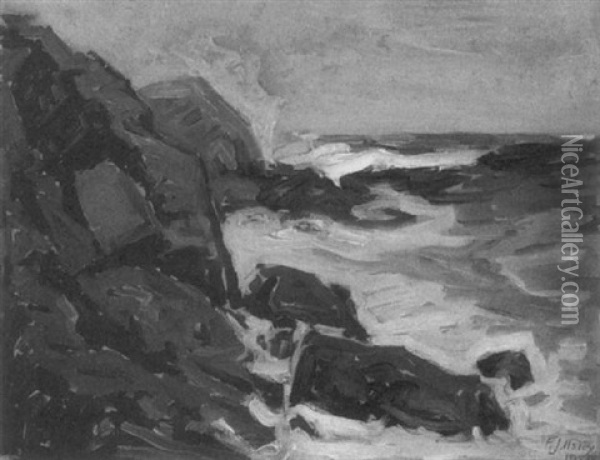 Cape Elizabeth Oil Painting - Frederick J(ulian) Ilsey