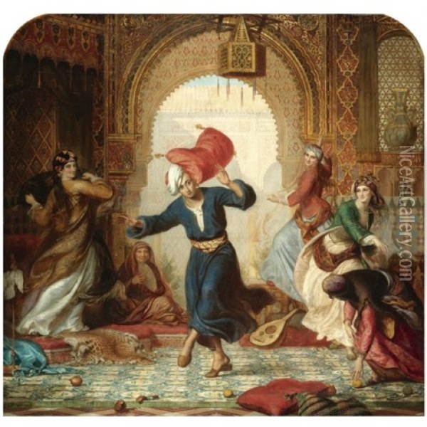 The Pillow Fight Oil Painting - Alfred Fowler Patten