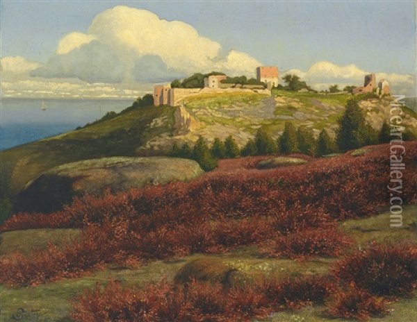 Ruine Hammershus Auf Bornholm Oil Painting - Paul Guenther