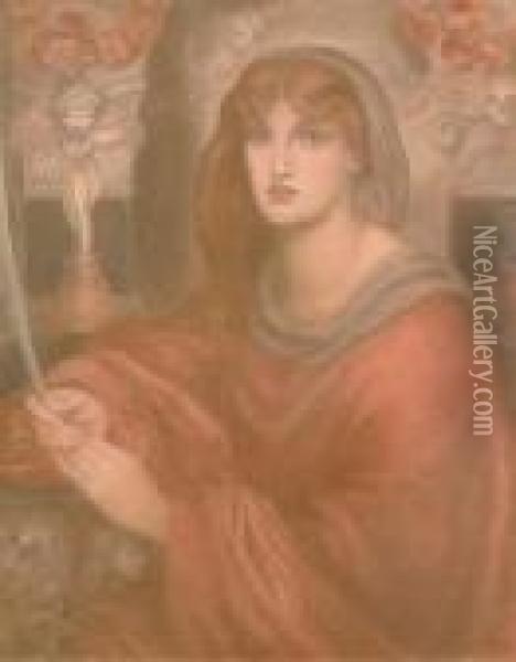 Sibylla Palmifera Oil Painting - Dante Gabriel Rossetti