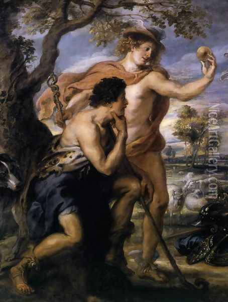 The Judgment of Paris (detail) c. 1639 Oil Painting - Peter Paul Rubens