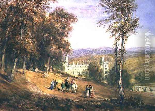 Haddon Hall Oil Painting - David Cox