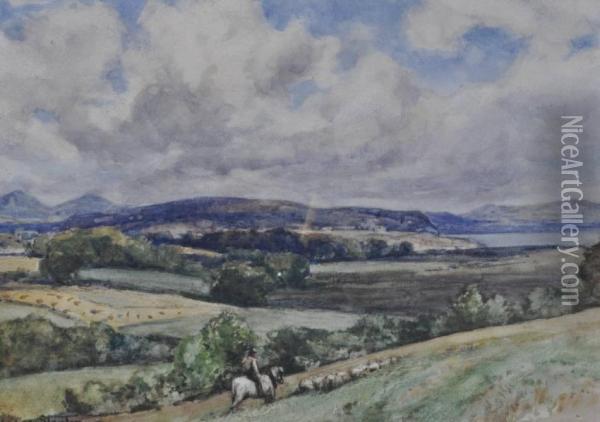 Landscape Abersock, 
North Wales Oil Painting - Herbert Hughes Stanton